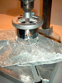 Workshop Speckstein-Leuchter - Kernbohren