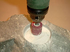 Workshop Speckstein-Leuchter - Planschleifen